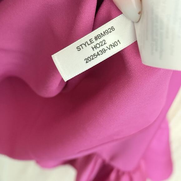 J. Crew Blouse Women XL Pink Long Ruffled Bell Sleeve Popover Satin Preppy - Picture 8 of 13